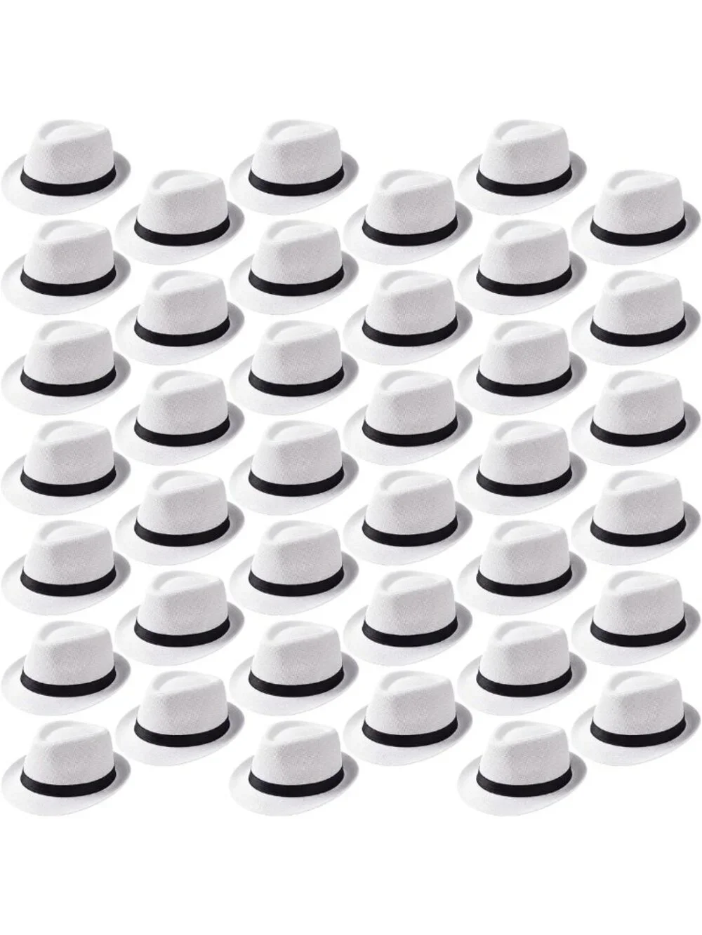 36 Pcs Fedora Hats Bulk for 20s Party Supplies, Vintage Costume Accessories